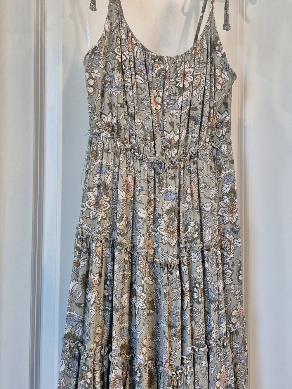 Size Small - Wallflower Floral Mini Dress in Sage Green, Blue, Cream
